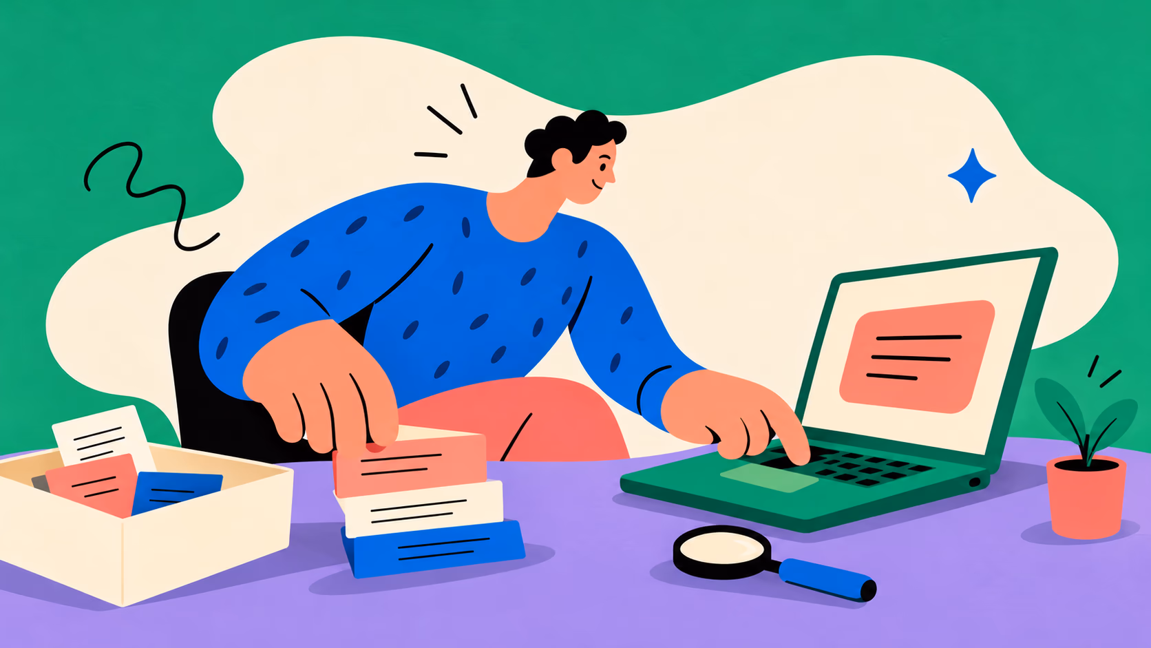 Ilustração sobre os primeiros passos da transformação digital